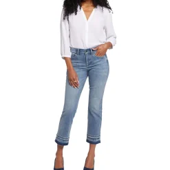 Marilyn Raw Hem Denim Straight Leg Jeans