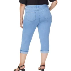 Marilyn Straight Leg Light Wash Cropped Jeans