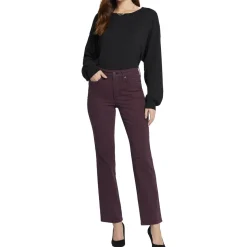 Marilyn Striped Denim Straight Leg Jeans