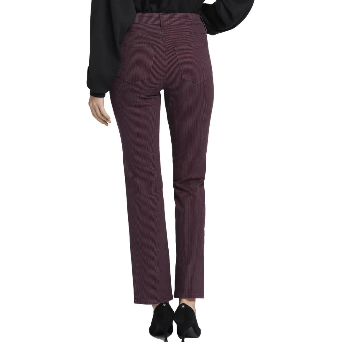 Marilyn Striped Denim Straight Leg Jeans