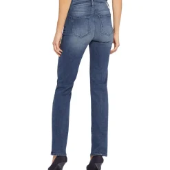 Marilyn Tencel Blend Mid Rise Straight Leg Jeans