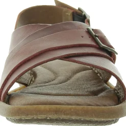 Marina Buckle Leather Flatform Sandals