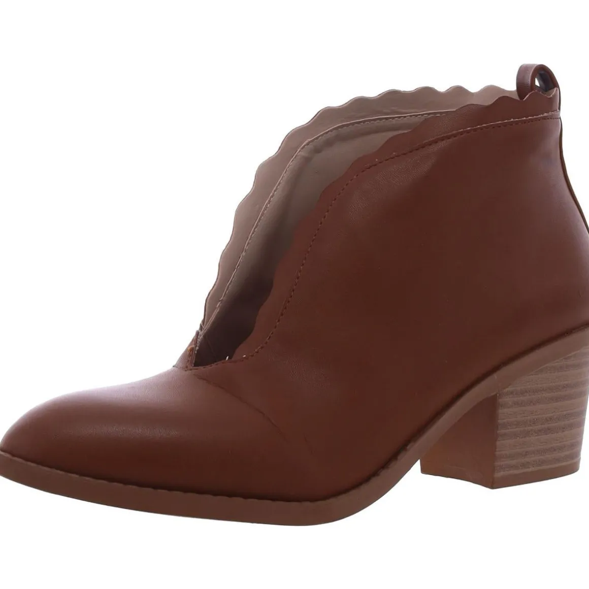 Maris Faux Leather Block Heel Shooties