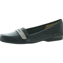 Marlowe Leather Square Toe Penny Loafers