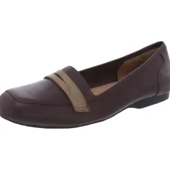 Marlowe Leather Square Toe Penny Loafers