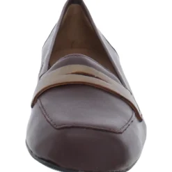 Marlowe Leather Square Toe Penny Loafers