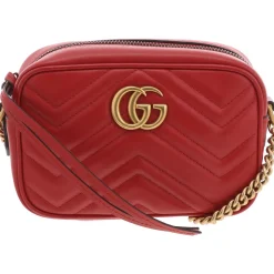 Marmont 2 Chevron Leather Shoulder Handbag