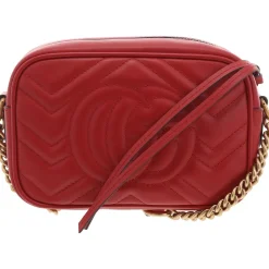 Marmont 2 Chevron Leather Shoulder Handbag