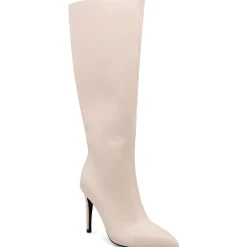 Marysol Faux Leather Crinkle Knee-High Boots