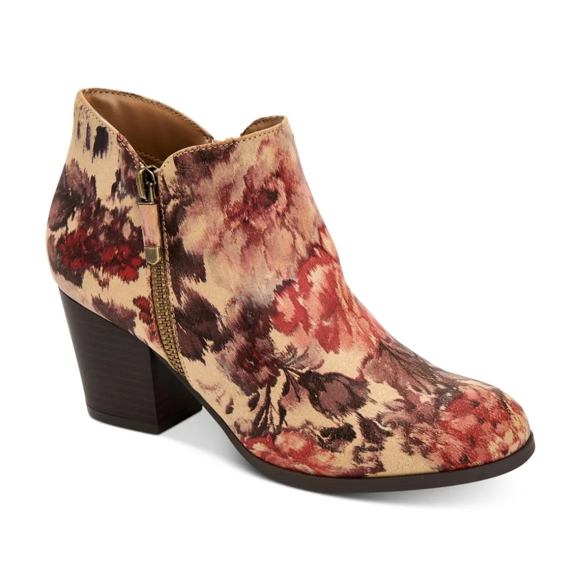 MASRINAA ZIP BOOTIE Faux Leather Embroidered Ankle Boots