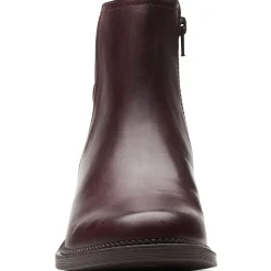 MAY PALM Faux Leather Zipper Ankle Boots