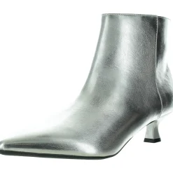 MAYA Faux Leather Kitten Heel Ankle Boots