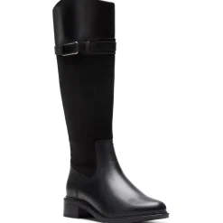 Maye Carly Zipper Faux Leather Knee-High Boots