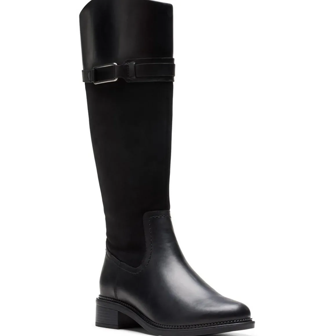 Maye Carly Zipper Faux Leather Knee-High Boots