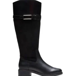 Maye Carly Zipper Faux Leather Knee-High Boots