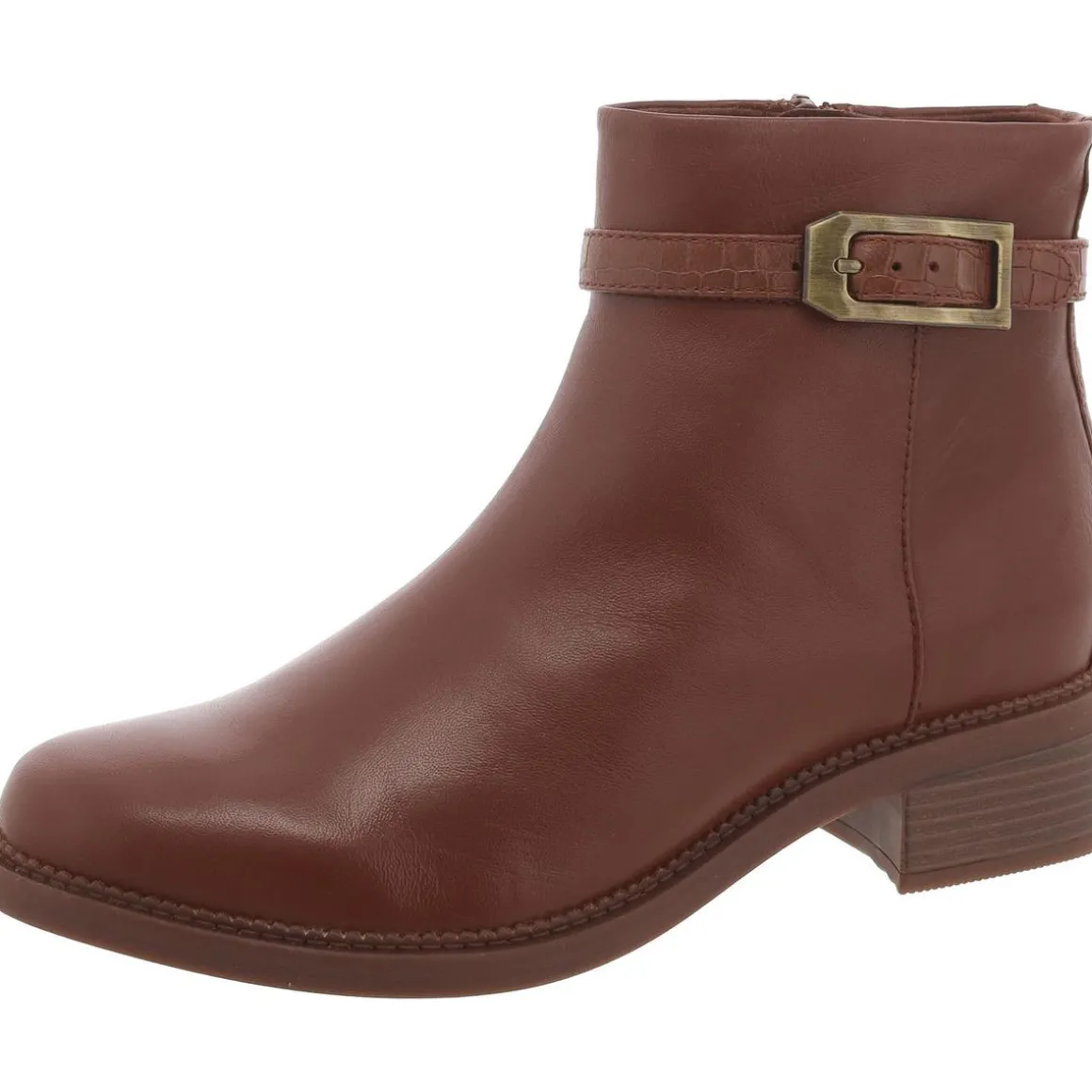 Maye Grace Zipper Block Heel Ankle Boots