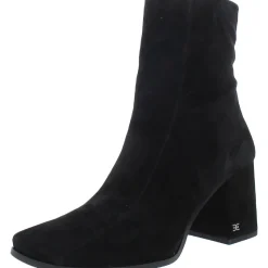 Mayla Suede Square Toe Ankle Boots