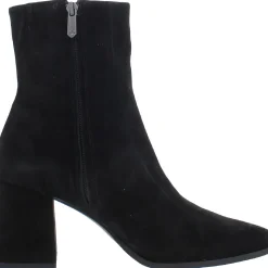 Mayla Suede Square Toe Ankle Boots