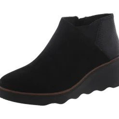 Mazy Harwich Suede Mixed Media Wedge Boots