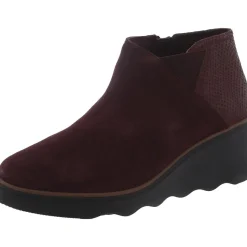 Mazy Harwich Suede Mixed Media Wedge Boots