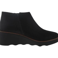 Mazy Harwich Suede Mixed Media Wedge Boots