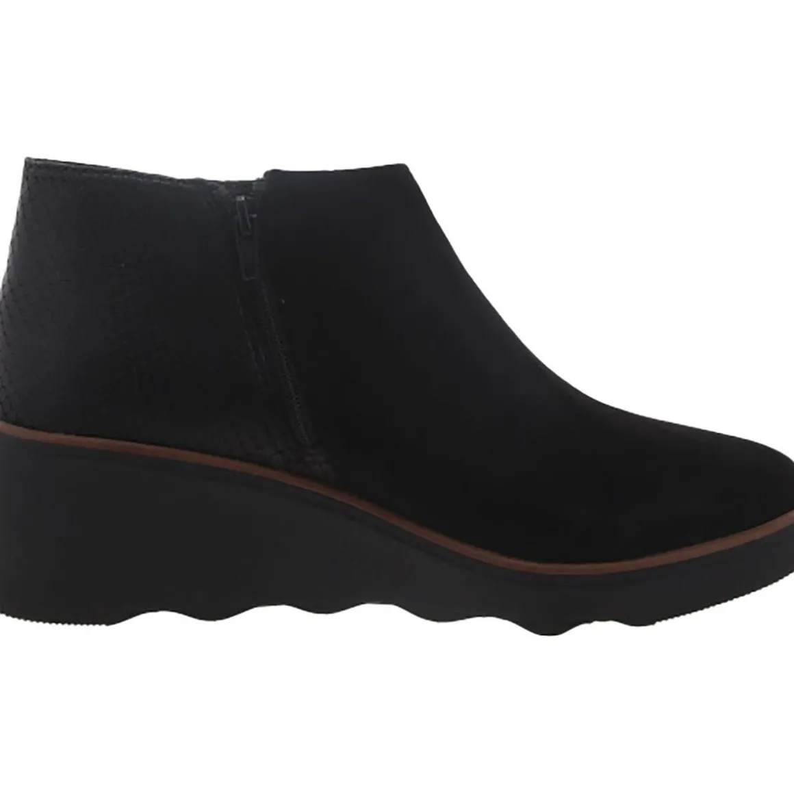 Mazy Harwich Suede Mixed Media Wedge Boots