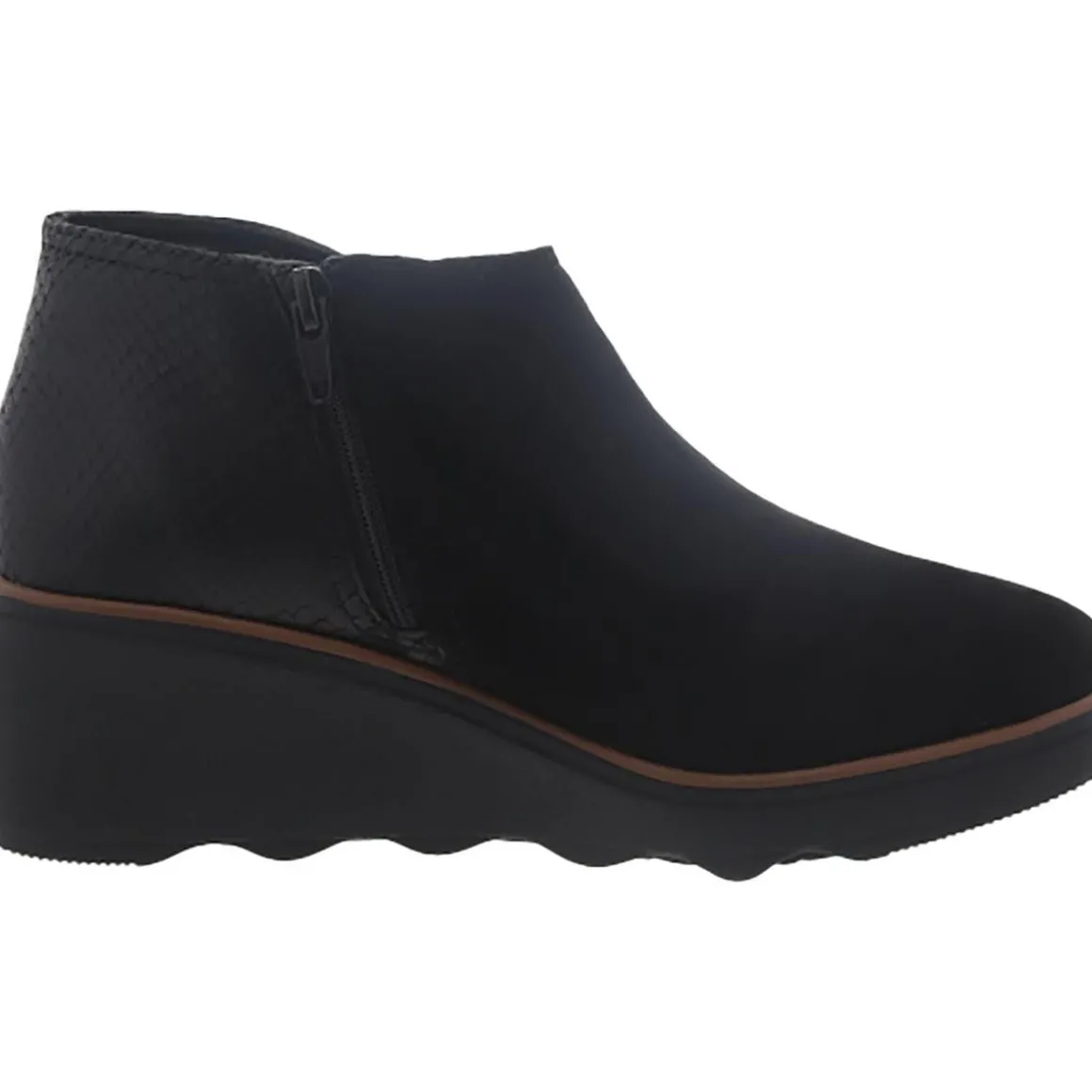 Mazy Harwich Suede Mixed Media Wedge Boots