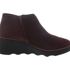 Mazy Harwich Suede Mixed Media Wedge Boots