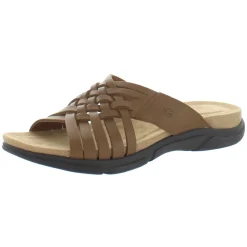 Meadow Leather Slip On Huarache Sandals