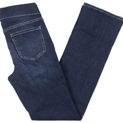 Medium Wash Pull On Straight Leg Jeans
