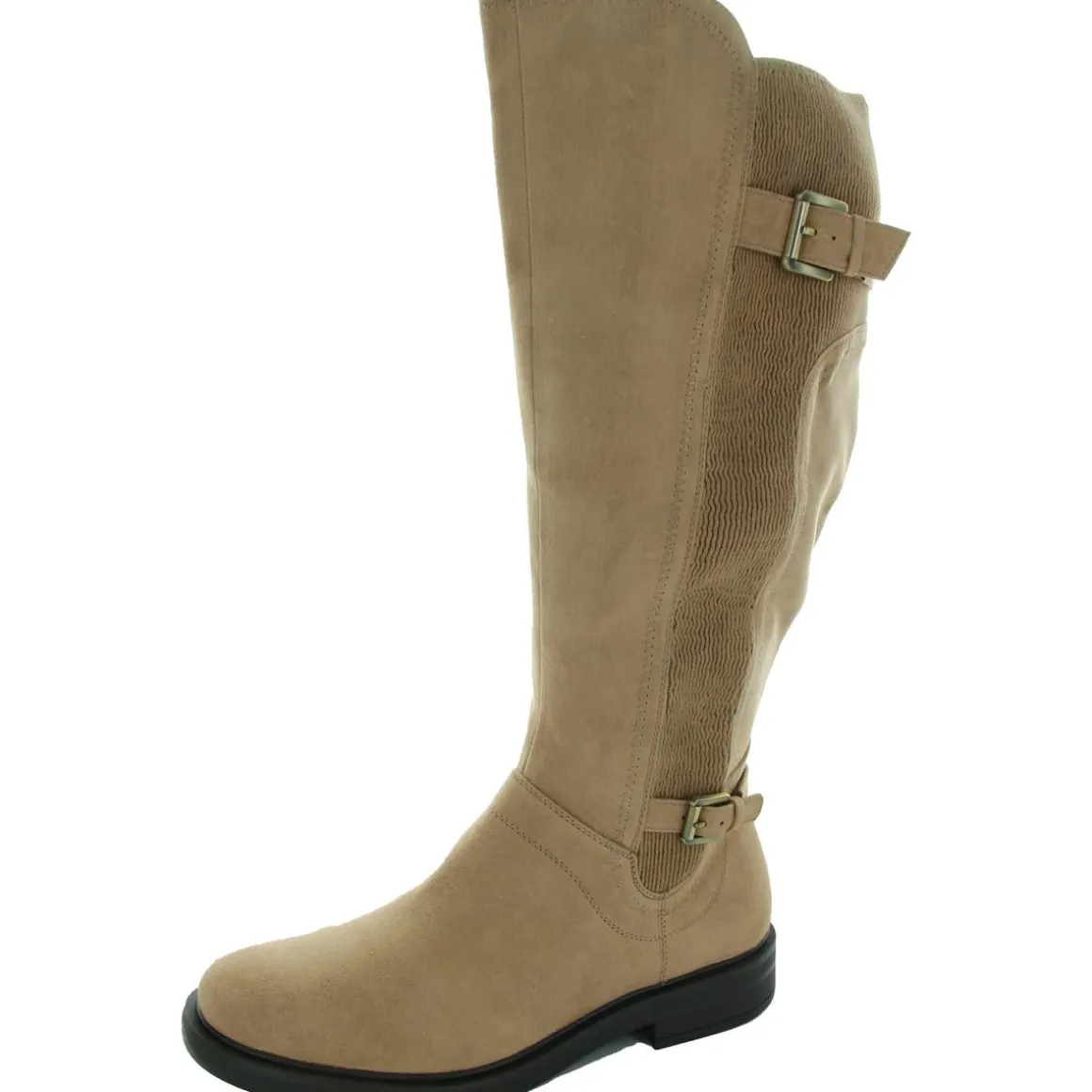 Medtate Faux Leather Zipper Knee-High Boots