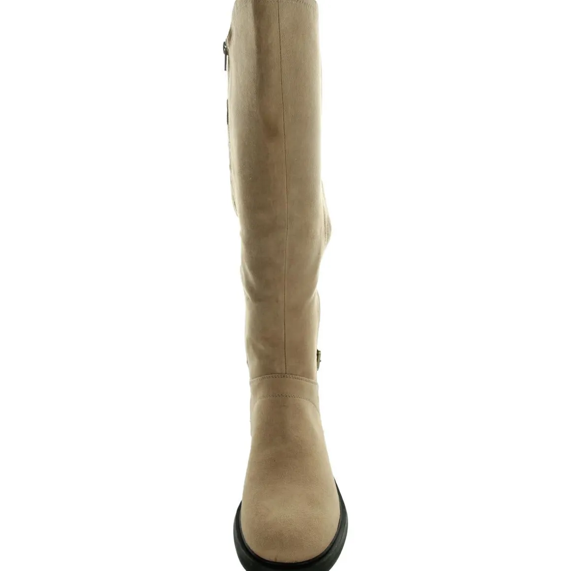 Medtate Faux Leather Zipper Knee-High Boots
