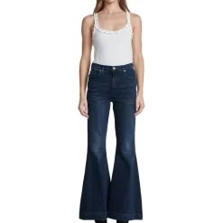 Megaflare Faded Denim Flared Jeans