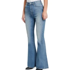 Megaflare High-Waist Distressed Flare Jeans