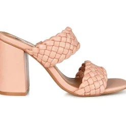 Melissa Faux Leather Braided Mule Sandals