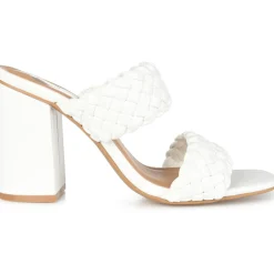 Melissa Faux Leather Braided Mule Sandals