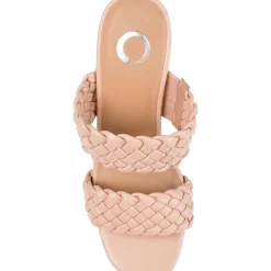 Melissa Faux Leather Braided Mule Sandals