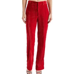 Mercer Crushed Velvet Dressy Straight Leg Pants