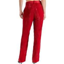 Mercer Crushed Velvet Dressy Straight Leg Pants
