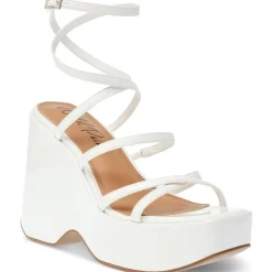 Merina Slip On Heeled Wedge Sandals