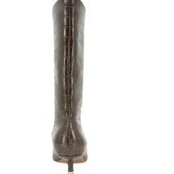 Meryl Faux Leather Almond Toe Mid-Calf Boots