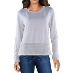 Mesh Inset Mesh Pullover Top