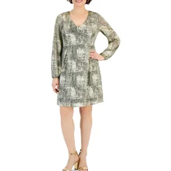 Metallic Shift Dress