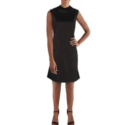 Metallic Above Knee Shift Dress