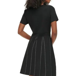 Metallic A-Line Sweaterdress