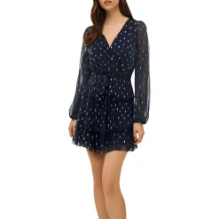 Metallic Chiffon Cocktail And Party Dress