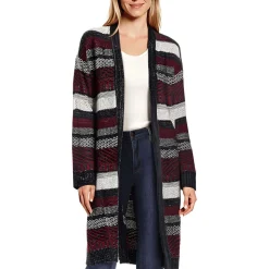 Metallic Knit Cardigan Sweater