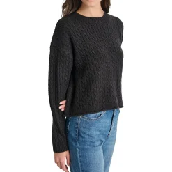 Metallic Knit Crewneck Sweater