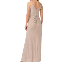 Metallic Maxi Evening Dress
