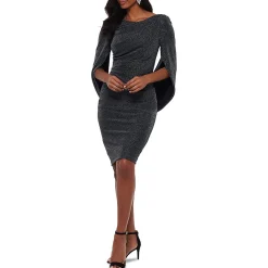 Metallic Midi Cocktail Dress
